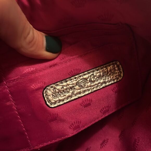 Juicy Couture LOVE Pebbled Leather Clutch Wristlet - Picture 9 of 16